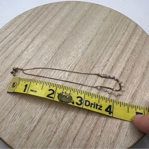 🍭6/$30 Delicate two strand gold tone and beaded  bracelet - Picture 5 of 5